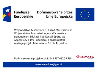 Plakat A3 program Mazowiecka Szkola Przyszlosci RMR 1