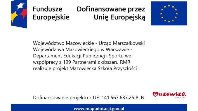 Plakat A3 program Mazowiecka Szkola Przyszlosci RMR 1